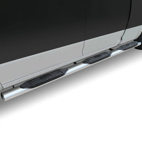 Raptor Series 0403-0186 - 4 In Wheel To Oval Steps Polished Stainless Steel 09-14 Ford F-150 SuperCrew Cab 5.7ft Bed