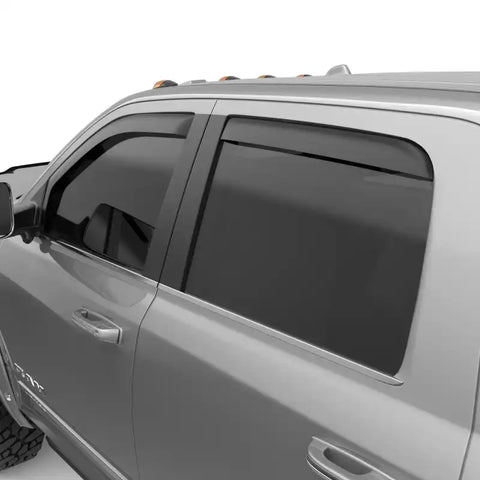 EGR 572865 - 19-23 Ram 2500/3500 In-Channel Window Visors Front/Rear Set Matte Black Crew Cab
