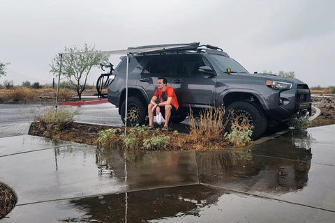 Raptor Series 100000-000400 OFFGRID - Rooftop Awning Olive Drab Polyester 6.5ft X 8.2ft Pull-Out Roof Top