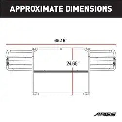 ARIES 1043 - Black Steel Grille Guard, Select Jeep Cherokee, Sport