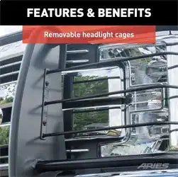 ARIES 1043 - Black Steel Grille Guard, Select Jeep Cherokee, Sport