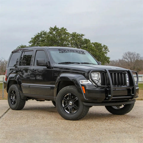 ARIES 1051 - 1-1/2-Inch Black Steel Grille Guard, No-Drill, Select Jeep Liberty