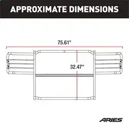 ARIES 1052 - Black Steel Grille Guard, Select Jeep Grand Cherokee