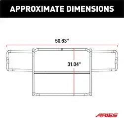 ARIES 1053 - Black Steel Grille Guard, Select Jeep Wrangler JL