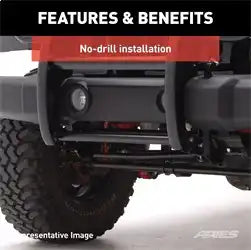 ARIES 1053 - Black Steel Grille Guard, Select Jeep Wrangler JL