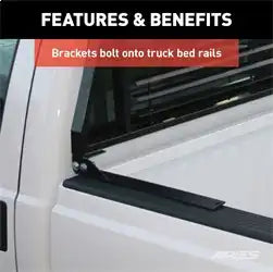 ARIES 111001 - Classic Black Steel Headache Rack, Select Ford F-250, F-350, F-450 Super Duty
