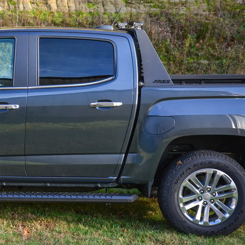 ARIES 1110109 - Switchback Black Aluminum Headache Rack, Select Chevrolet Colorado, GMC Canyon
