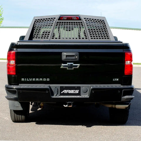 ARIES 1110110 - Switchback Black Aluminum Headache Rack, Select Chevrolet Silverado, GMC Sierra