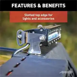 ARIES 1110114 - Switchback Black Aluminum Headache Rack, Select Toyota Tacoma
