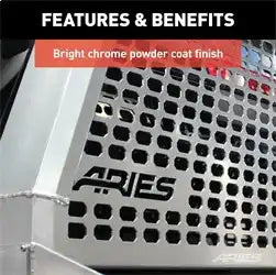 ARIES 1110205 - AdvantEDGE Chrome Aluminum Headache Rack, Select Silverado, Sierra 2500, 3500 HD