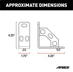 ARIES 1110310 - AdvantEDGE Headache Rack Tie-Down Anchors (2-Pack)