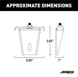 ARIES 1110311 - Headache Rack Light Mounting Brackets, 2-Pack