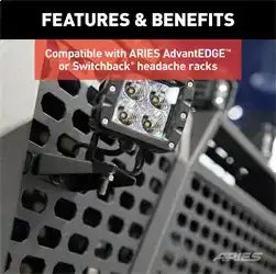 ARIES 1110311 - Headache Rack Light Mounting Brackets, 2-Pack