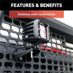 ARIES 1110311 - Headache Rack Light Mounting Brackets, 2-Pack