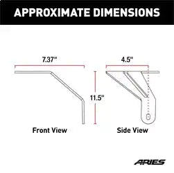 ARIES 1110313 - Jeep Wrangler JL Windshield Light Brackets, LEDs Sold Separately