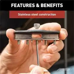 ARIES 1110315 - Universal Brackets for Hood Mounted Lights, Clamp-On LED, 2-Pack