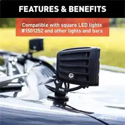 ARIES 1110315 - Universal Brackets for Hood Mounted Lights, Clamp-On LED, 2-Pack