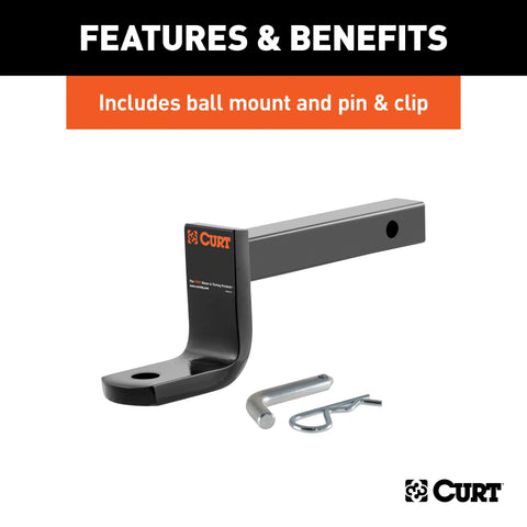 CURT 112643 - Class 1 Trailer Hitch 1-1/4in. Ball Mount Select Nissan Altima Maxima