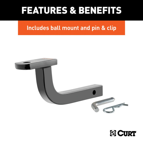 CURT 113993 - Class 1 Trailer Hitch 1-1/4in. Ball Mount Select Audi A3 Quattro