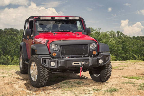 Rugged Ridge 11544.01 - Spartacus Bumper, Front, Satin Black 07-18 Jeep Wrangler JK