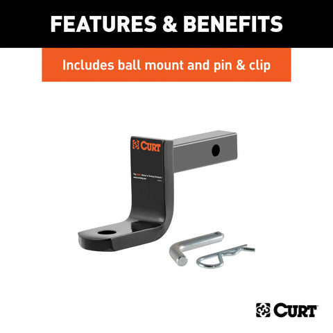 CURT 117013 - Class 1 Hitch 1-1/4in. Mount Select Mercedes E320 E350 E500. E55 E550 E63