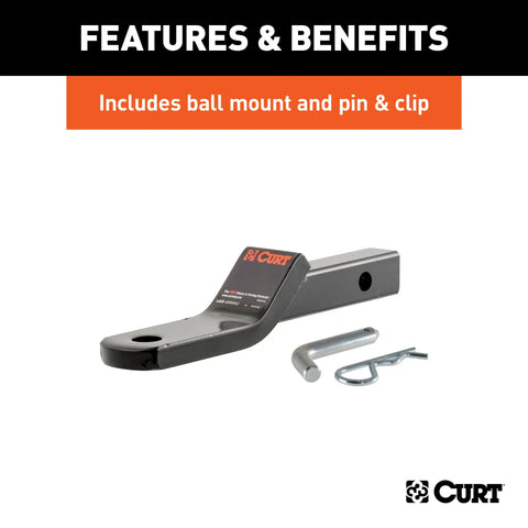 CURT 120383 Class 2 Trailer Hitch, 1-1/4 Ball Mount, Select Subaru Forester