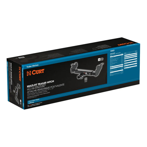 CURT 12923 Class 2 Multi-Fit Trailer Hitch with 1-1/4 Receiver