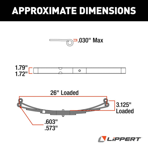 CURT MFG 129745 REPLACEMENT LEAF SPRING FOR RV TRAI