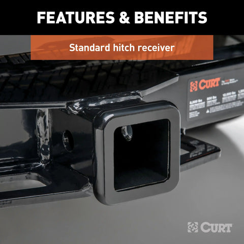CURT 13343 - Class 3 Trailer Hitch 2in. Receiver Select Toyota Sienna (Concealed Main Body)