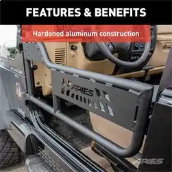 ARIES 1500100 - Black Aluminum Jeep Wrangler TJ Tube Half Doors