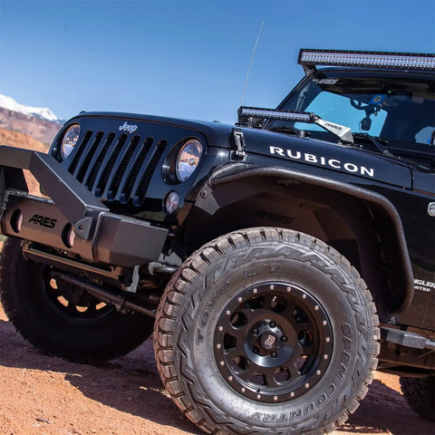 ARIES 1500201 - Black Aluminum Front Jeep Wrangler JK Fender Flares