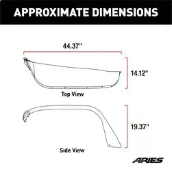 ARIES 1500203 - Black Aluminum Front Jeep Wrangler JL Fender Flares