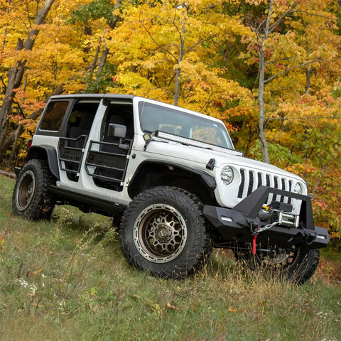 ARIES 1500203 - Black Aluminum Front Jeep Wrangler JL Fender Flares