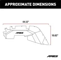 ARIES 1500550 - Jeep Wrangler JL Aluminum Front Inner Fender Liners