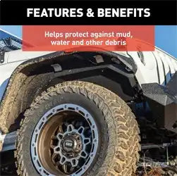 ARIES 1500550 - Jeep Wrangler JL Aluminum Front Inner Fender Liners