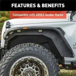 ARIES 1500550 - Jeep Wrangler JL Aluminum Front Inner Fender Liners