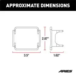 ARIES 1501253 - 2-Inch Square LED Light Covers, 2-Pack