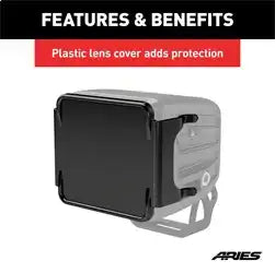 ARIES 1501253 - 2-Inch Square LED Light Covers, 2-Pack