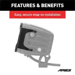 ARIES 1501253 - 2-Inch Square LED Light Covers, 2-Pack