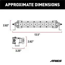 ARIES 1501260 - 10 Single-Row LED Light Bar (4,900 Lumens)