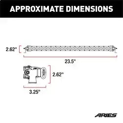 ARIES 1501262 - 20 Single-Row LED Light Bar (9,800 Lumens)