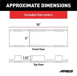 ARIES 1501279 - 50-Inch LED Light Bar Covers, 5 Pieces