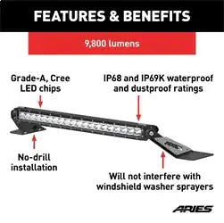 ARIES 1501302 - Jeep TJ Hood Light and Brackets