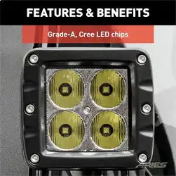 ARIES 1501304 - Jeep JK Windshield Lights and Brackets