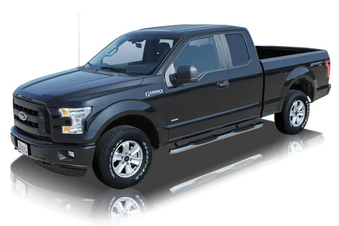 Raptor Series 1501-0733 - 4 In OE Style Curved Oval Steps Polished Stainless Steel 19-24 Chevy Silverado/GMC Sierra 1500 20-24 Silverado/Sierra 2500/3500 HD Crew Cab