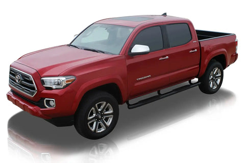 Raptor Series 1504-0281B - 4 In OE Style Curved Oval Steps Black E-Coated Alloy Steel 07-21 Toyota Tundra Double Cab