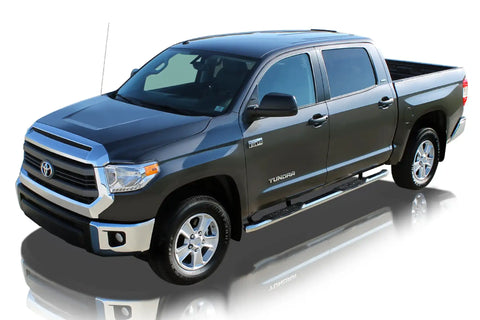 Raptor Series 1507-0431 - 4 In OE Style Curved Oval Steps Polished Stainless Steel 05-24 Nissan Frontier King/Extended Cab