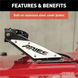 ARIES 15913 - Jeep Wrangler TJ Hood Light Brackets, LEDs Sold Separately