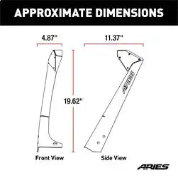 ARIES 15915 - Jeep Wrangler TJ Roof Light Brackets, LEDs Sold Separately