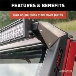ARIES 15915 - Jeep Wrangler TJ Roof Light Brackets, LEDs Sold Separately